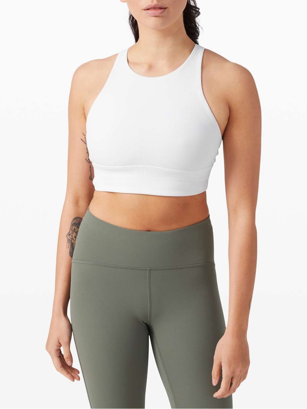 Lululemon high neck, long line energy bra